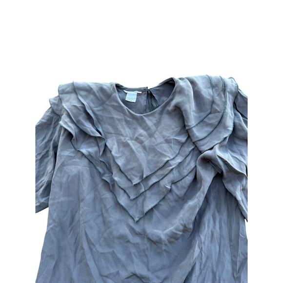 Paul Stanley 100% Silk Layered Collars Long Sleeve Silk Blouse Size 8 - Picture 5 of 7